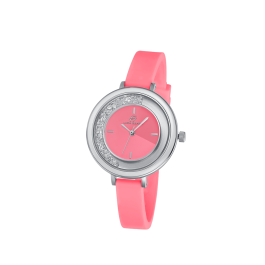 Luca Barra Orologio Solo Tempo Acciaio E Silicone Fucsia Bw