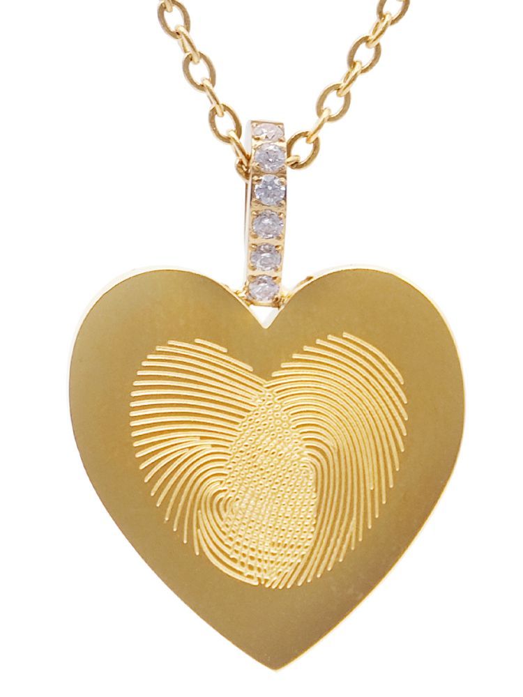 Emotion Collana Acciaio Gold con Cuore 25 mm