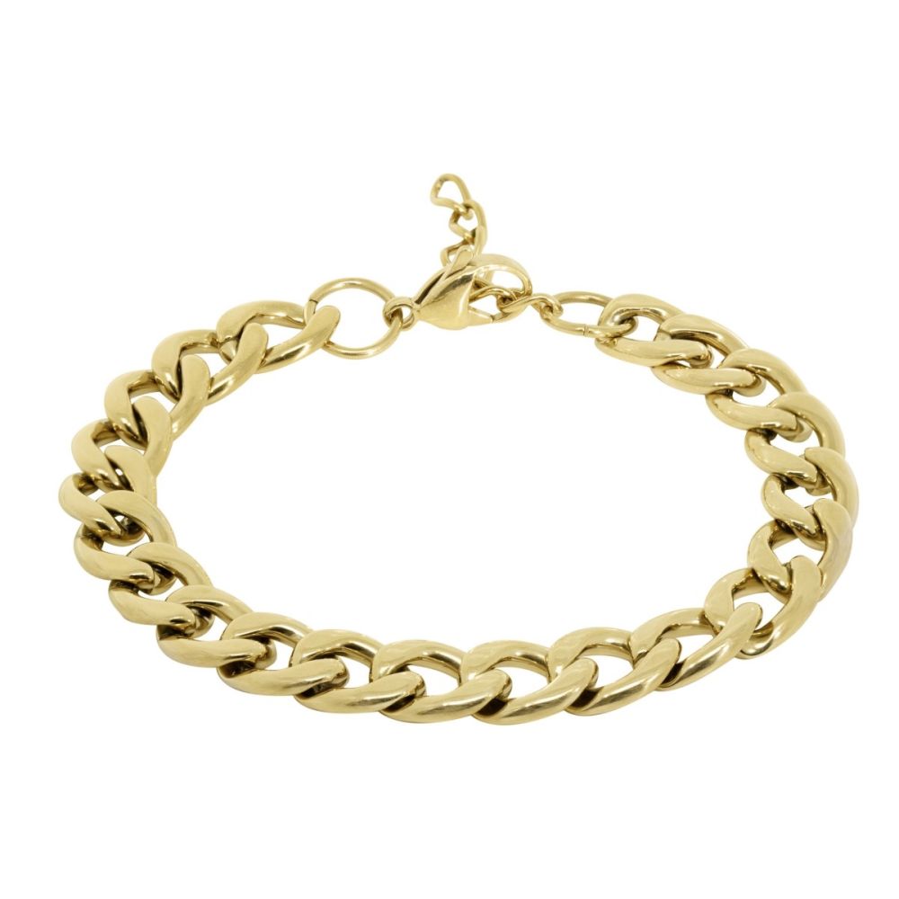 Chimiama Bracciale Catena Acciaio Gold