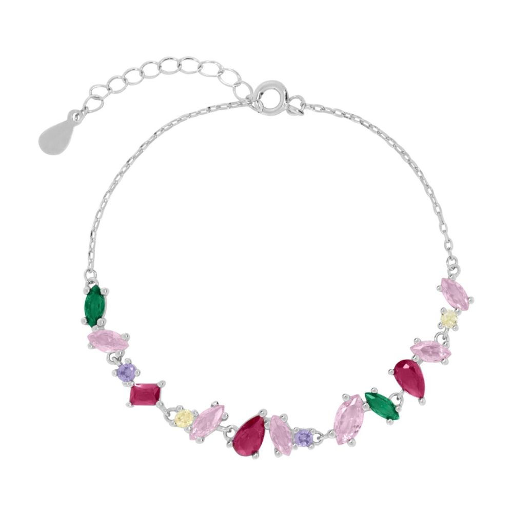 Chimiama Bracciale Argento Cristalli Multicolor