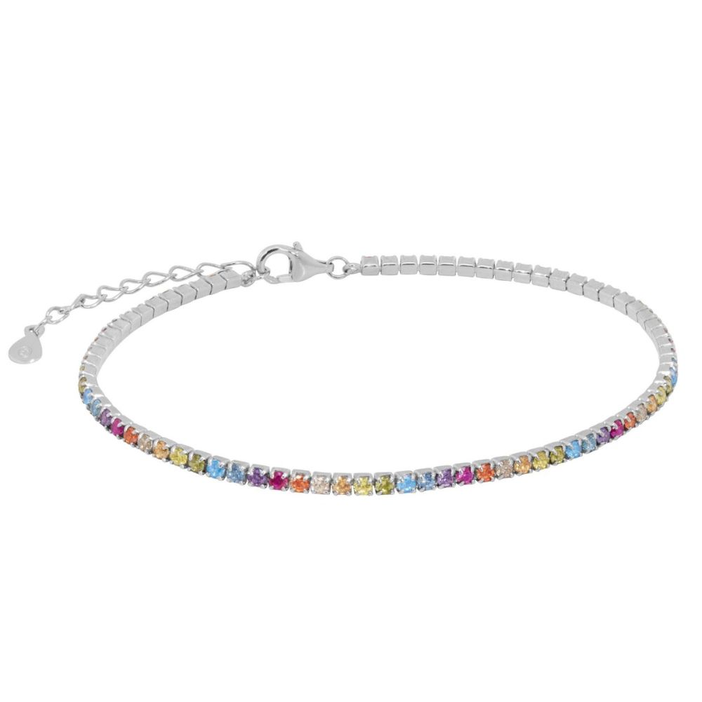 Chimiama Tennis Argento Zirconi Multicolor