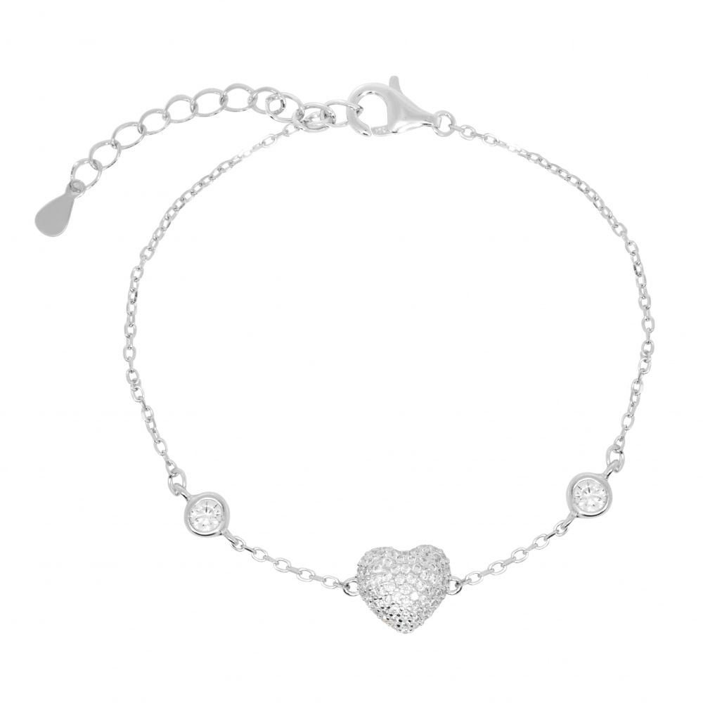 Chimiama Bracciale Argento Cuore Zirconato