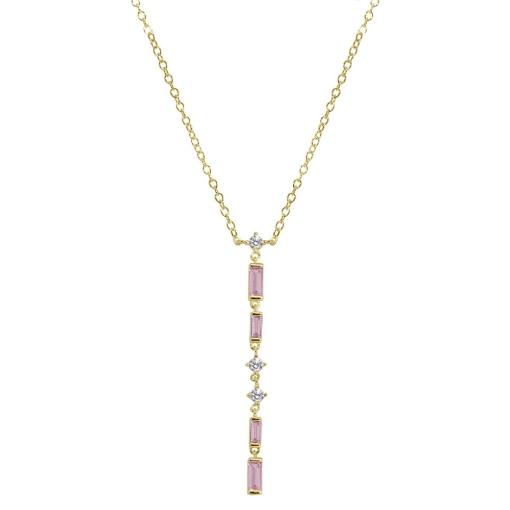 Chimiama Collana Argento Gold Cristalli Kunzite