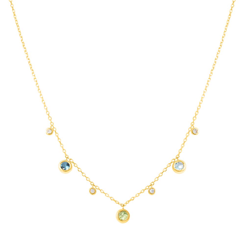 Stroili Collana Oro Giallo Zirconi Multicolor Amelie