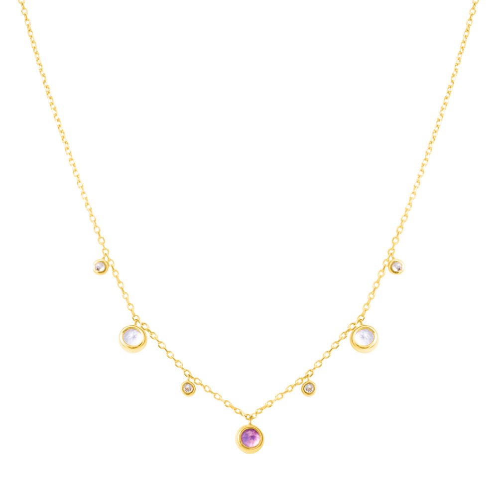 Stroili Collana Oro Giallo Zirconi Multicolor Amelie