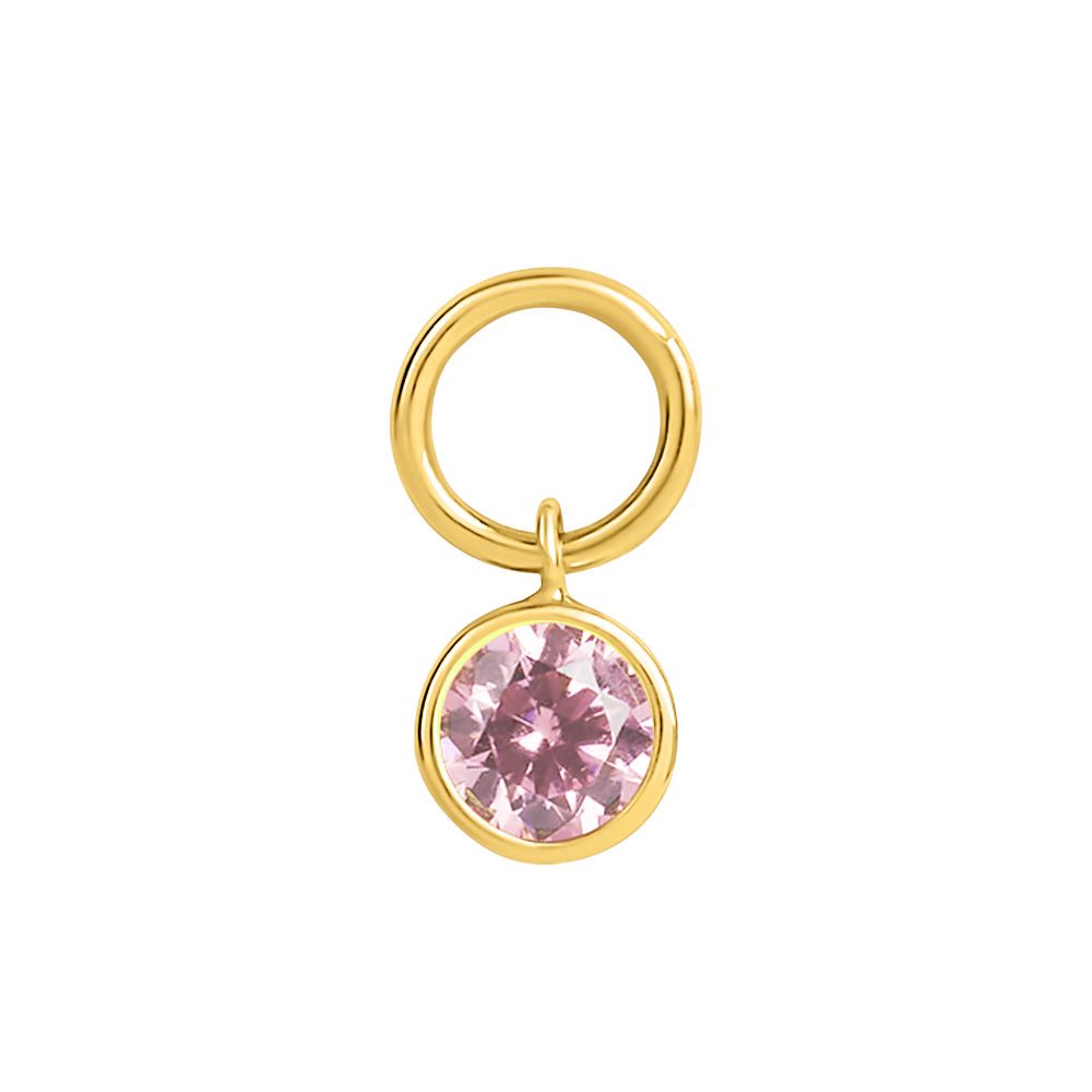 Stroili Pendente Cristallo Rosa Oro Giallo 9K Toujours