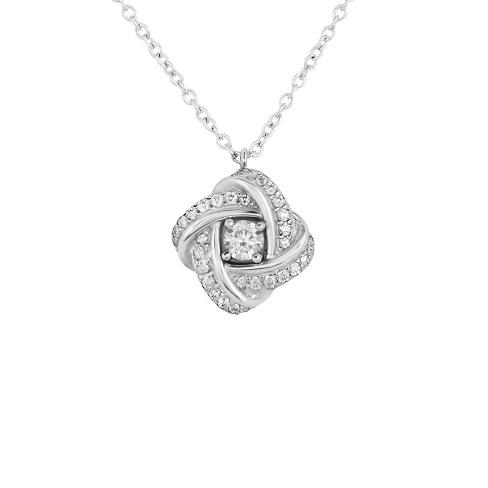 Stroili Collana Argento con Nodo e Zirconi Silver Elegance