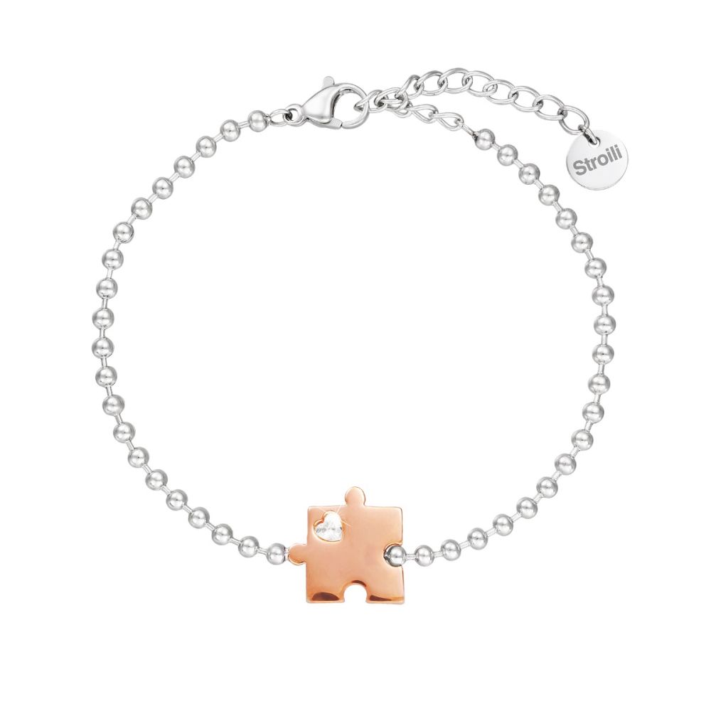 Stroili Bracciale Acciaio Puzzle Rosè Lady Chic