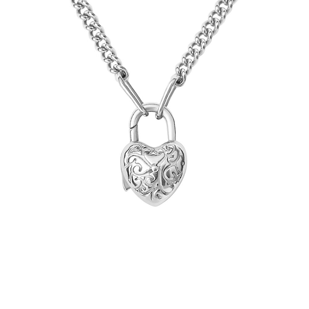 Stroili Collana Argento Cuore Lucchetto Silver Collection