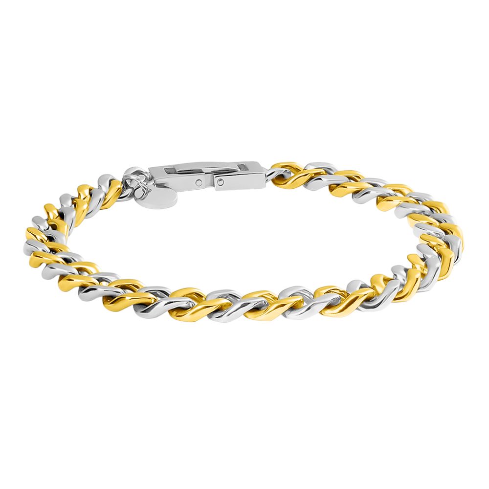 Stroili Bracciale Groumette Acciaio Bicolore Man Code