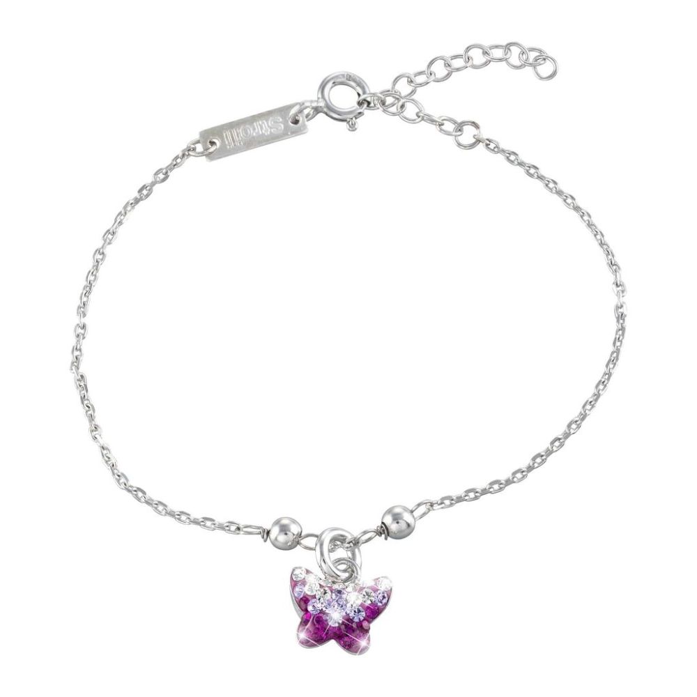 Stroili Bracciale Farfalla Argento smalto Fucsia Silver Baby