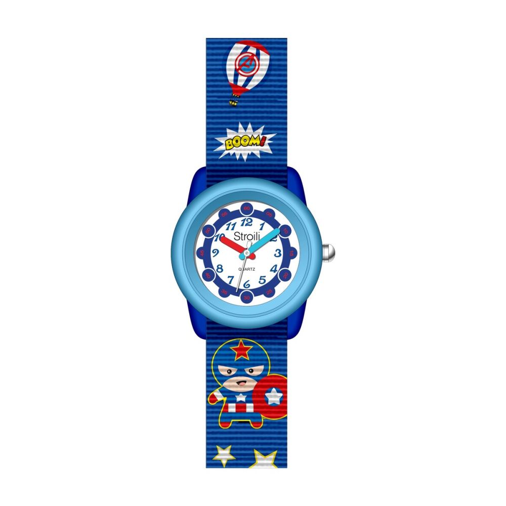 Stroili Orologio Kids Solo Tempo Gomma e Tessuto Blu