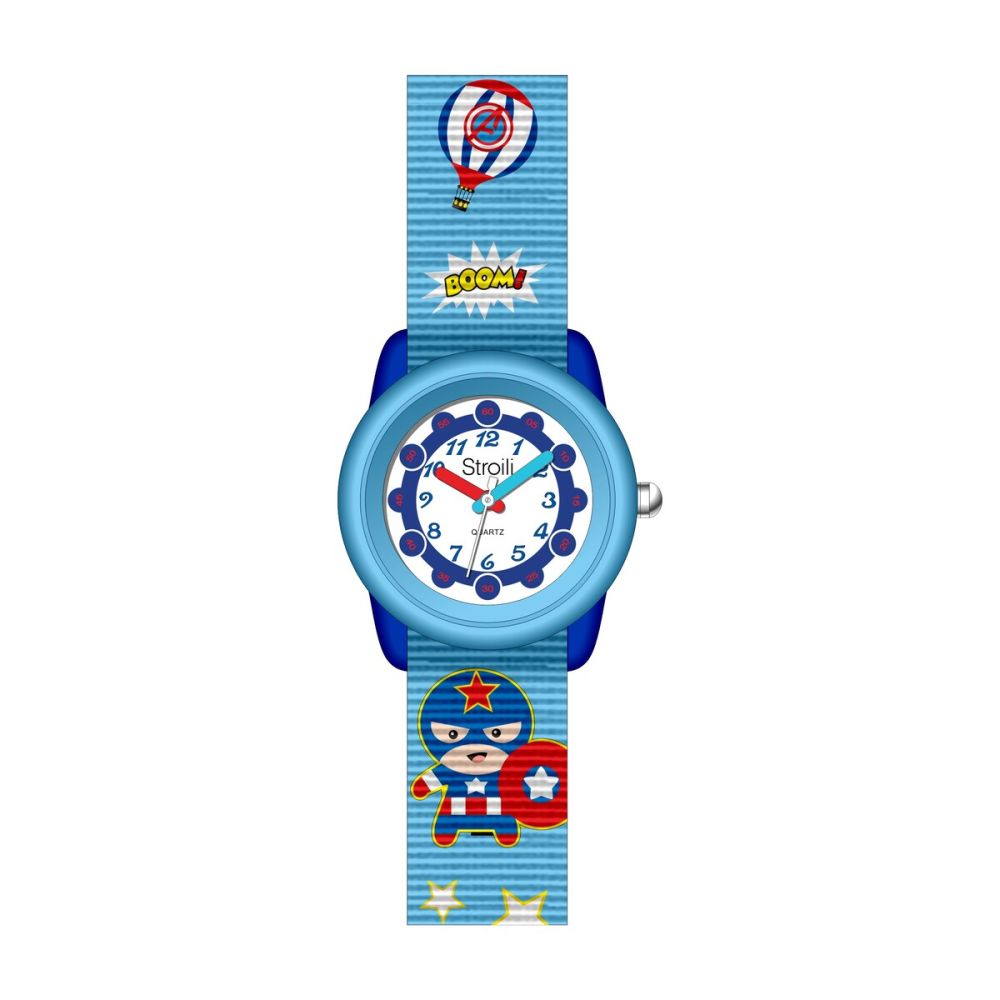 Stroili Orologio Kids Solo Tempo Gomma e Tessuto Celeste