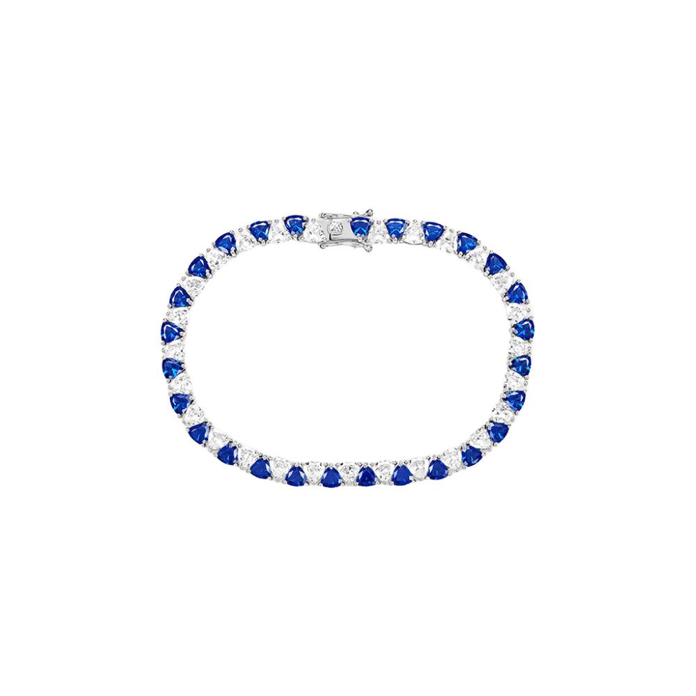 Stroili Tennis Argento Zirconi Bianchi e Blu Silver Elegance