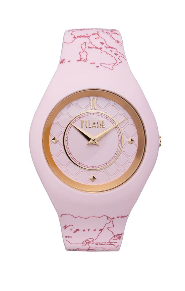 1° Classe Orologio Solo Tempo Silicone Rosa