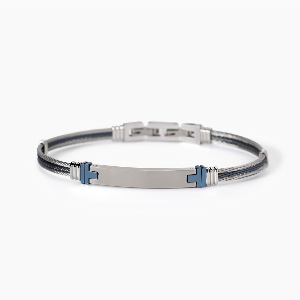 2 Jewels Bracciale Acciaio PIastra Pvd Blu