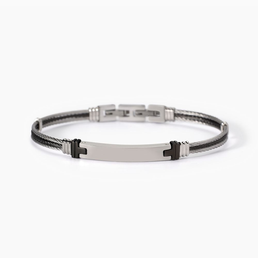 2 Jewels Bracciale Acciaio PIastra Pvd Gunmetal