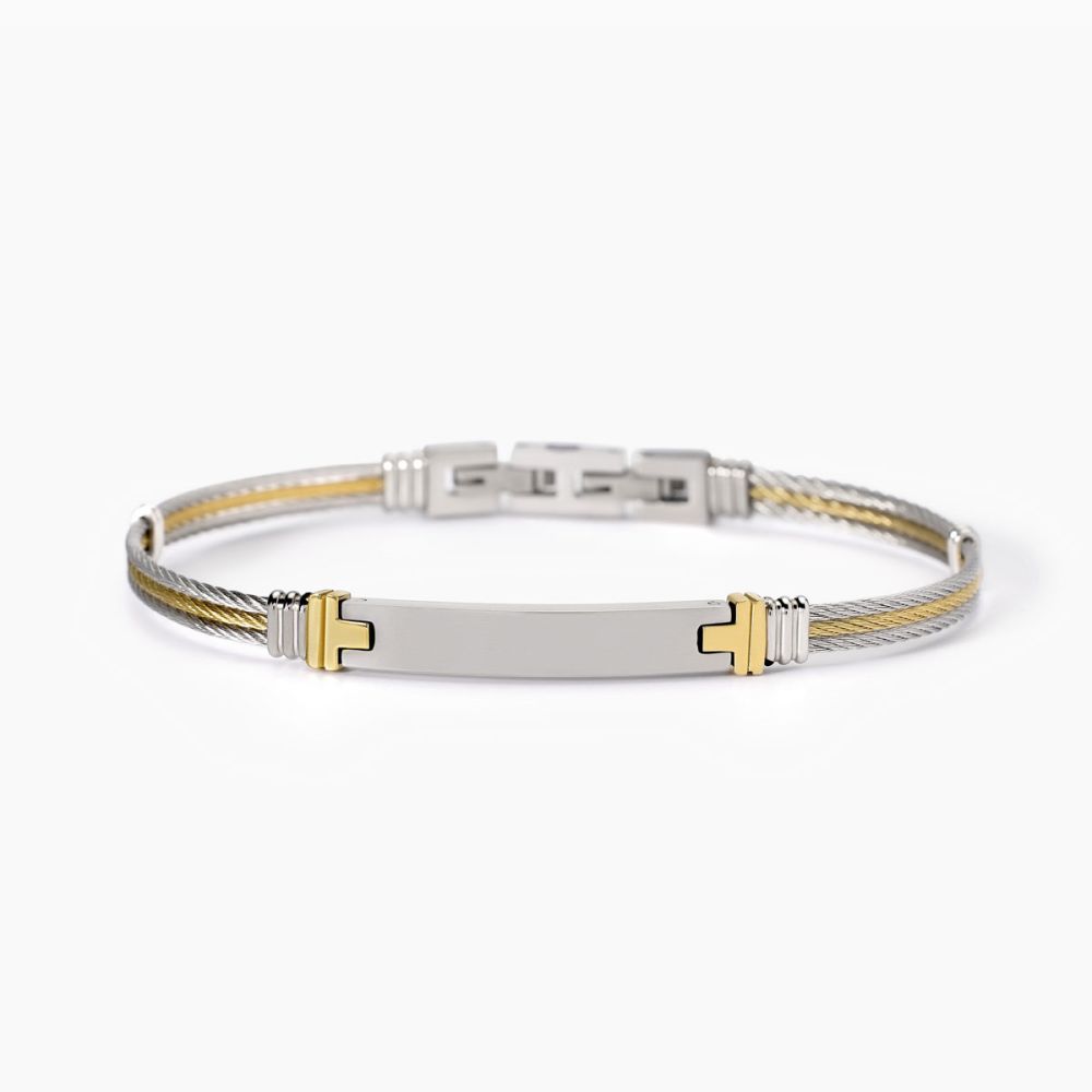 2 Jewels Bracciale Acciaio PIastra Pvd Gold