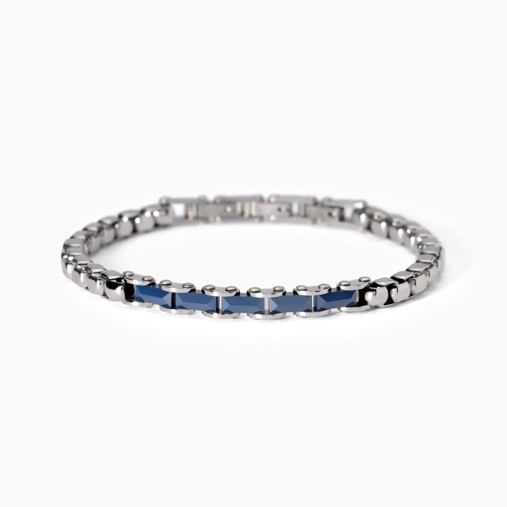 2 Jewels Bracciale Acciaio e Ceramica Blu