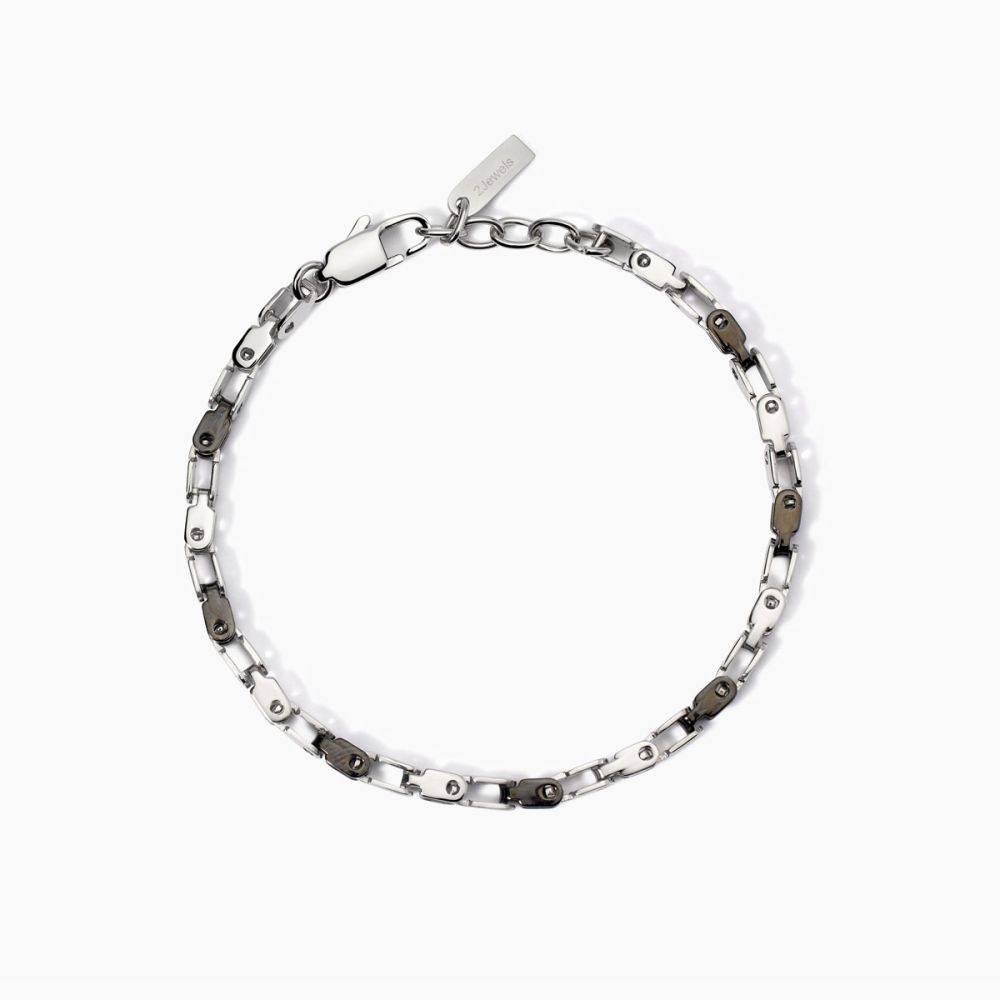 2 Jewels Bracciale Acciaio e Pvd Gunmetal