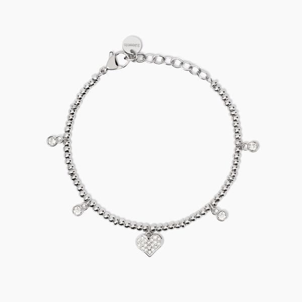 2 Jewels Bracciale Acciaio Cuore e Cristalli