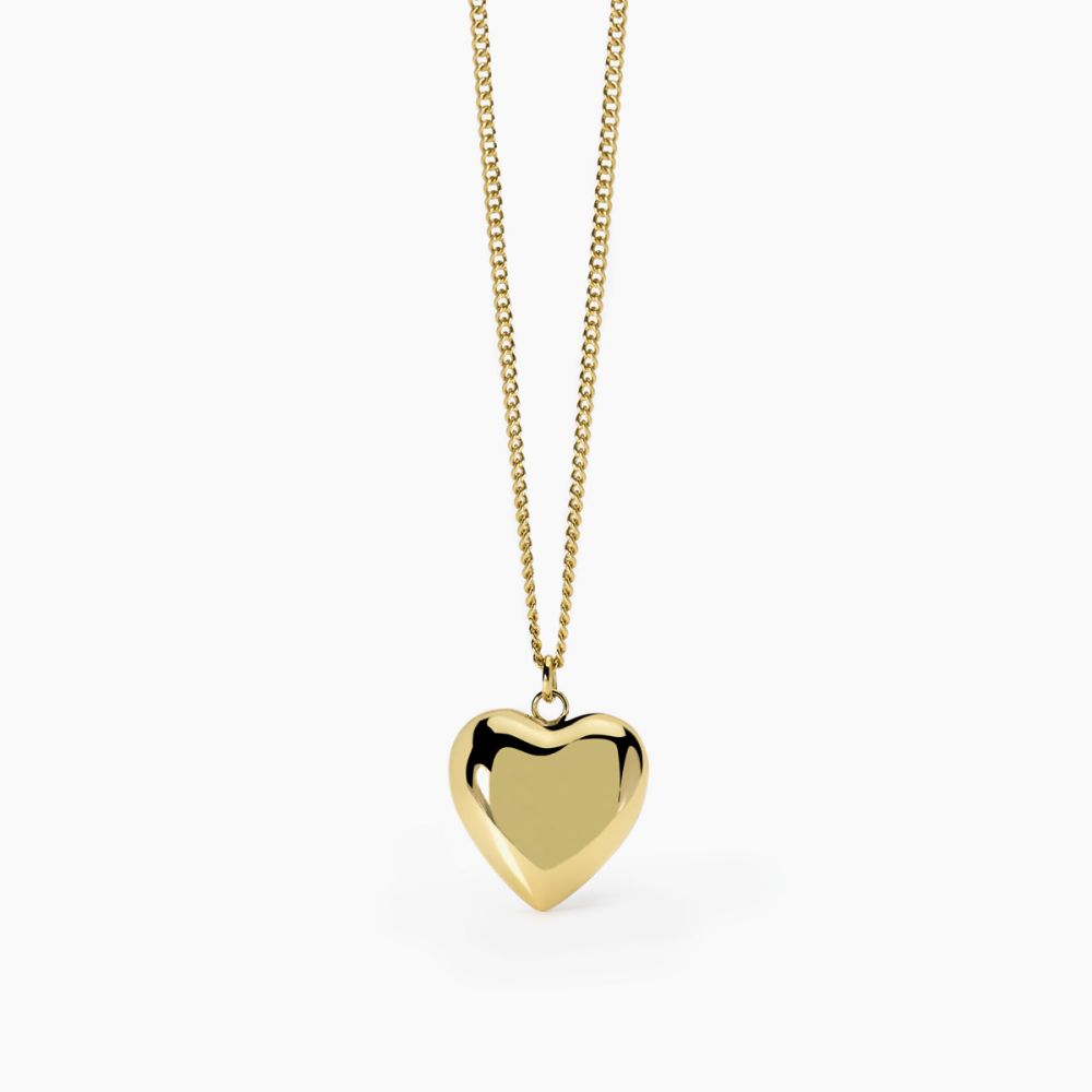 2 Jewels Collana Acciaio Gold Cuore Bombato