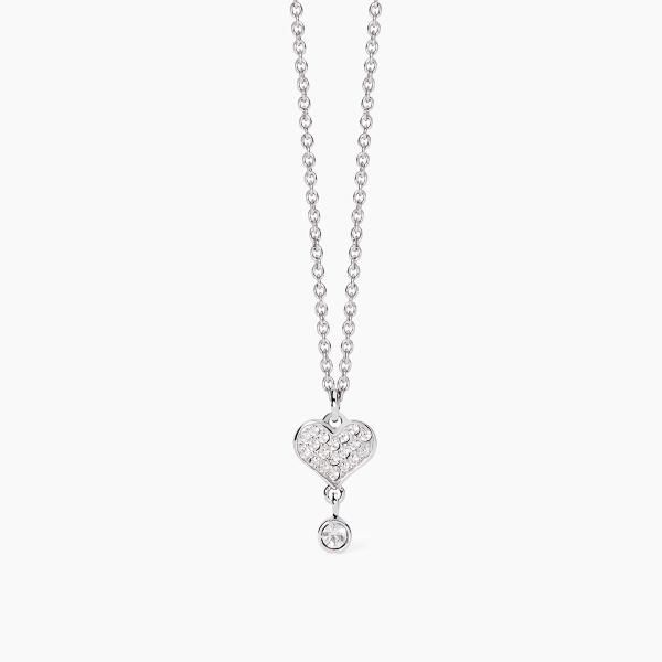 2 Jewels Collana Acciaio Cuore Zirconato