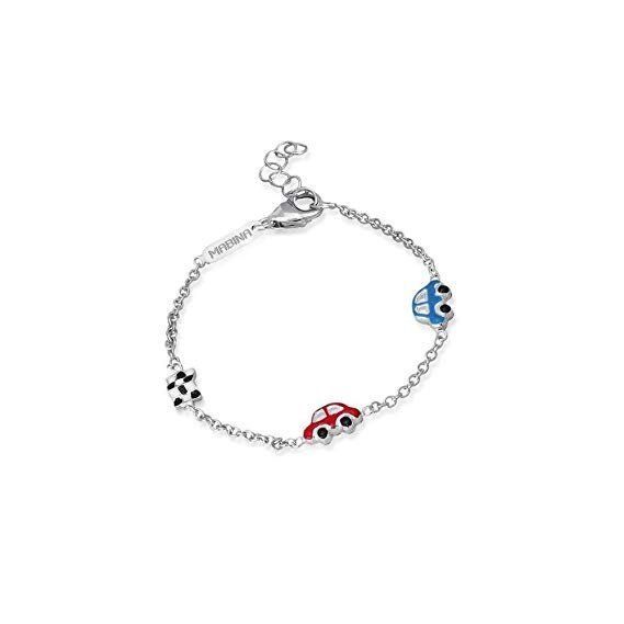 BRACCIALE BAMBINO MABINA JUNIOR IN ARGENTO E SMALTO CON MACCHINA