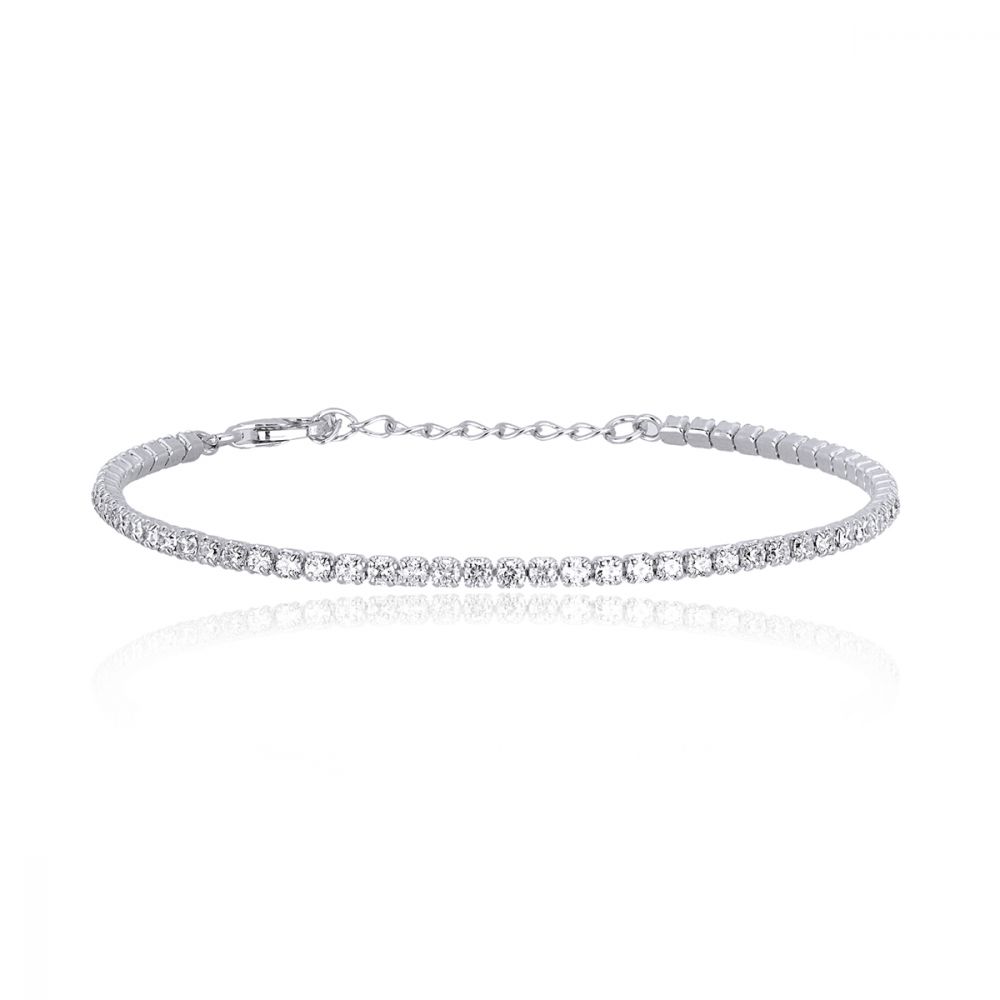 Mabina Bracciale Donna Argento Zirconi Bianchi 