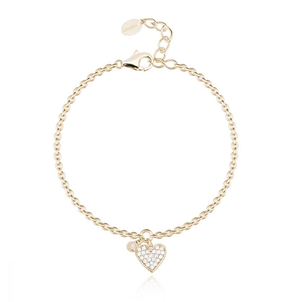 Mabina Bracciale Donna Argento Gold Cuore e Zirconi