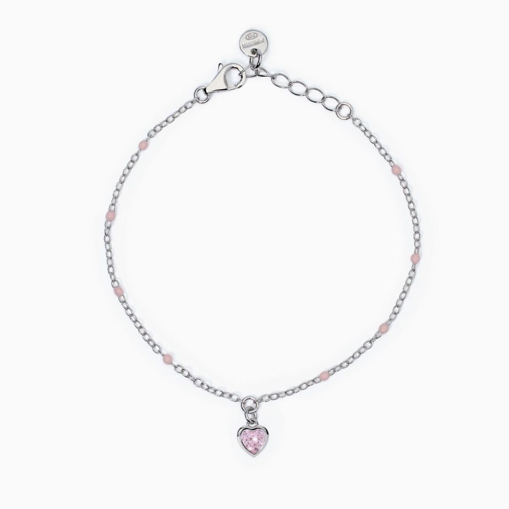 Mabina Bracciale Argento Cuore Rosa