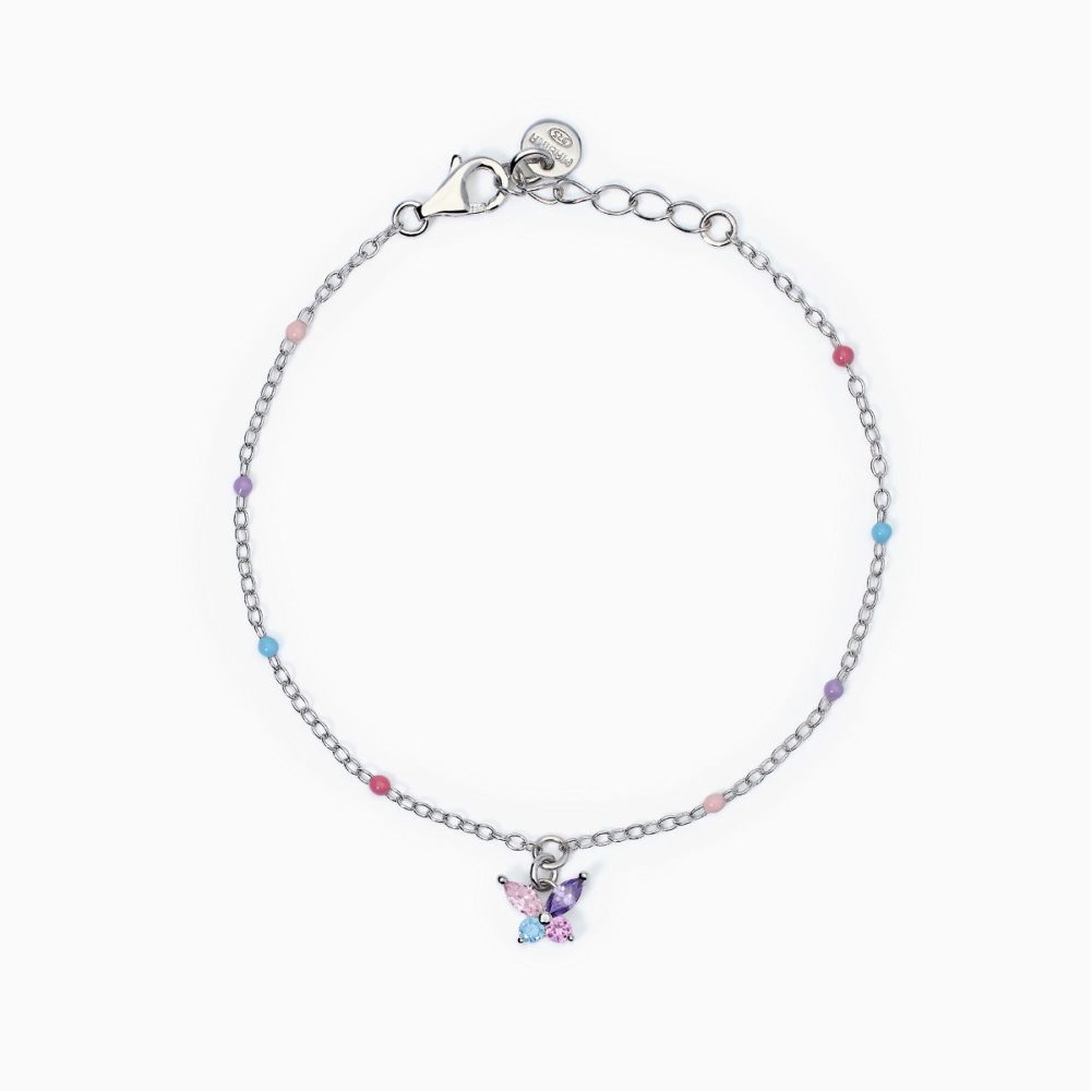 Mabina Bracciale Argento Farfalla Multicolor