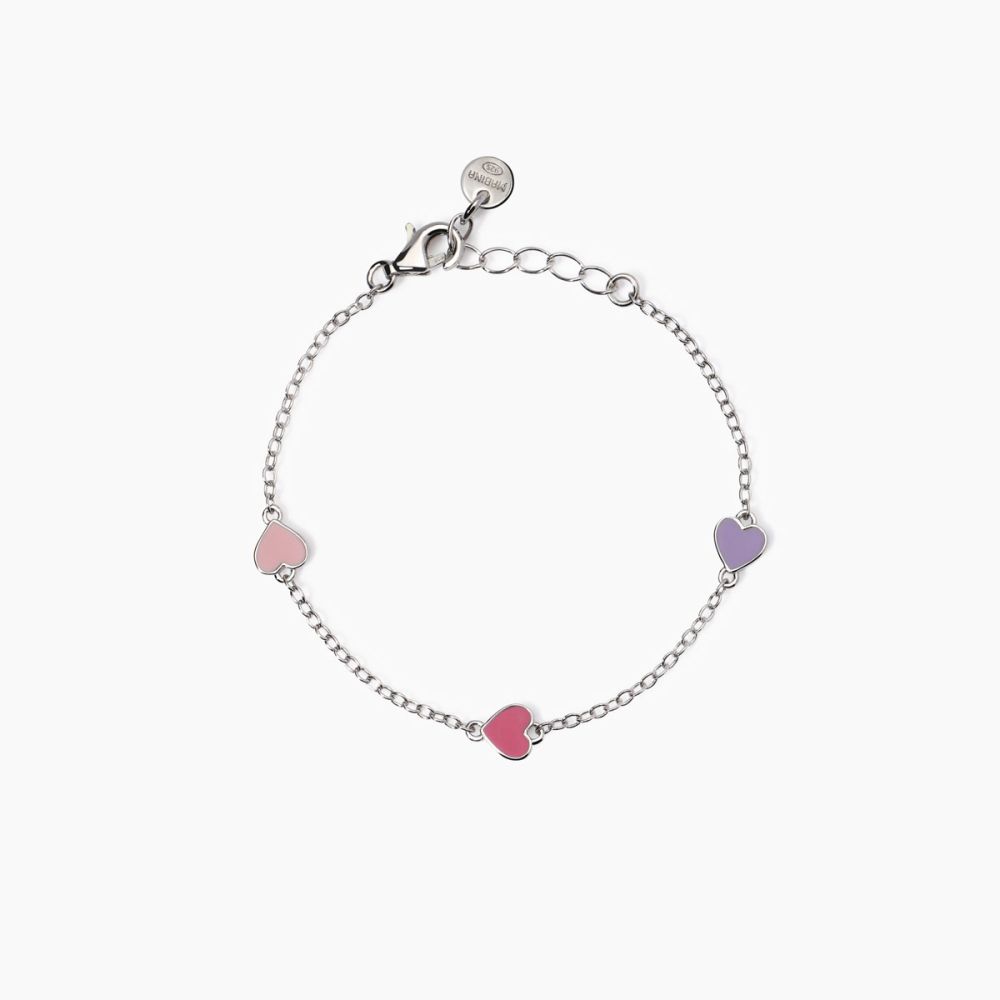 Mabina Bracciale Kids Argento Cuori Smaltati