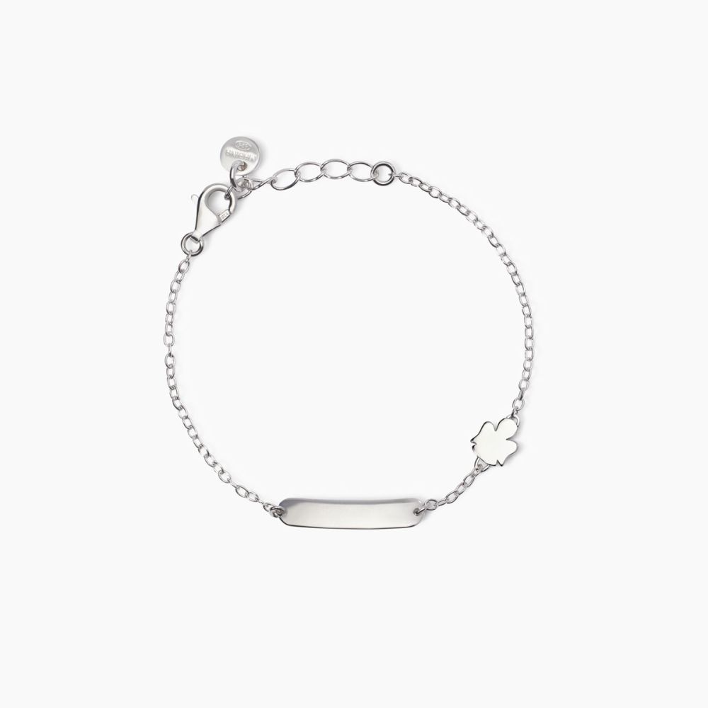 Mabina Bracciale Kids Argento Angioletto e Targhetta