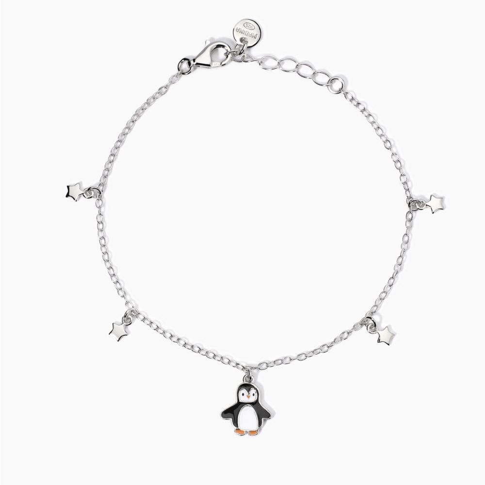 Mabina Bracciale Kids Argento Pinguino Smaltato