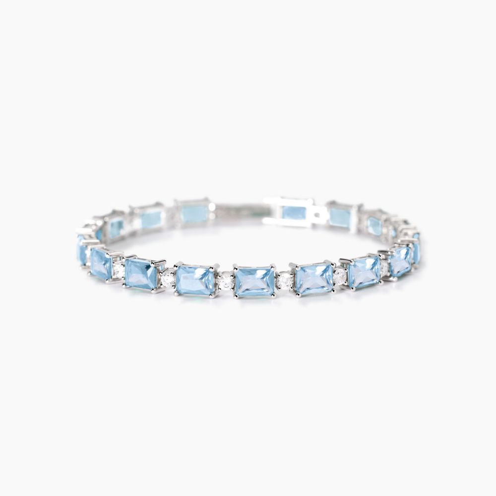 Mabina Bracciale Argento Cristalli Acquamarina