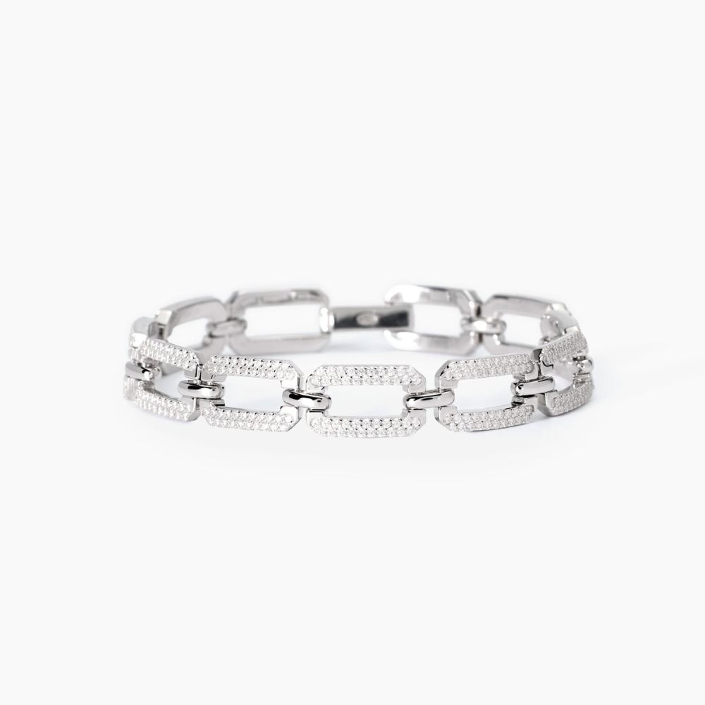 Mabina Bracciale Argento Cristalli Bianchi