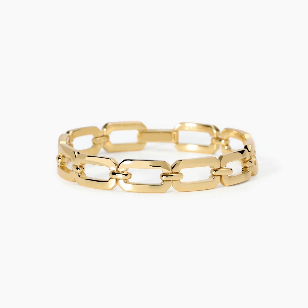 Mabina Bracciale Argento Gold Maglie Ottagonali