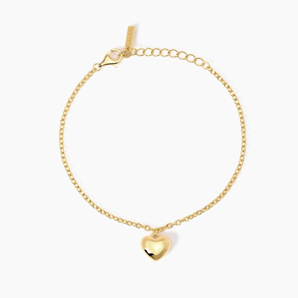 Mabina Bracciale Argento Gold Cuore Bombato