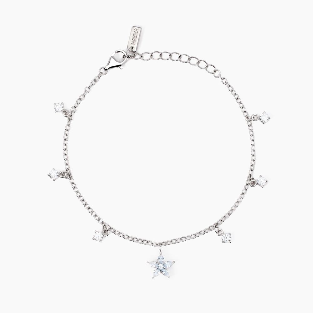 Mabina Bracciale Argento Fiore e Cristalli