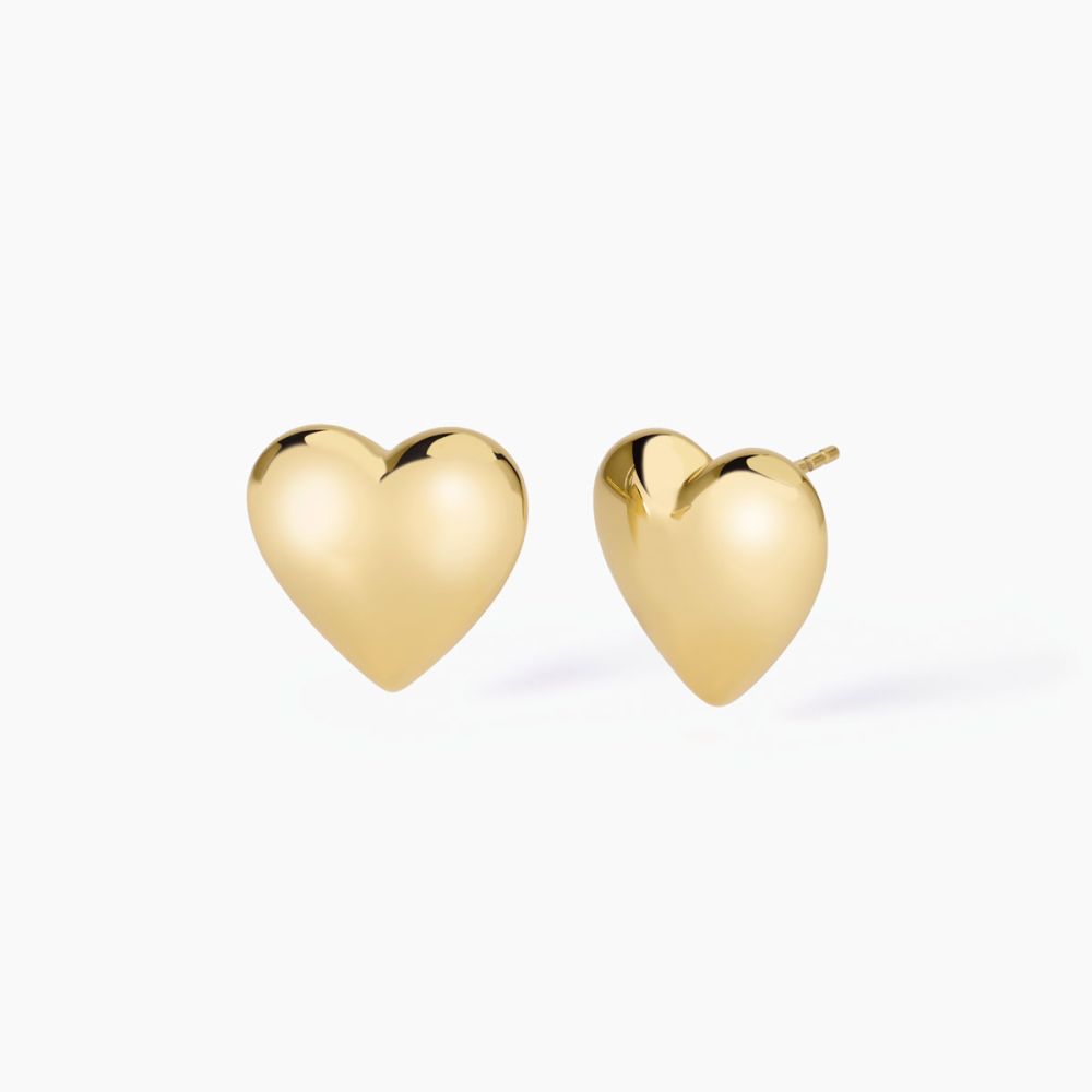 Mabina Orecchini Argento Gold Cuore Bombato