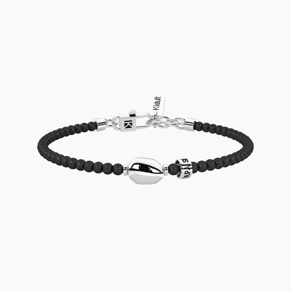 Kidult Bracciale Acciaio Sfere Gunmetal e Pepita Family