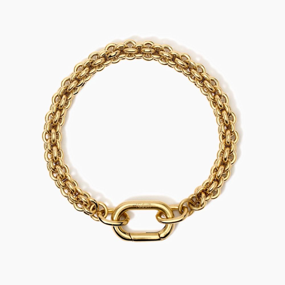 Kidult Bracciale Catena Acciaio Gold