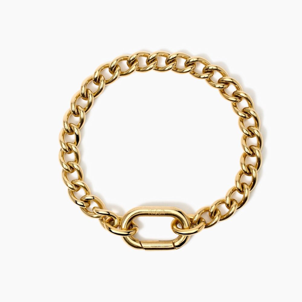 Kidult Bracciale Acciaio Gold Catena Groumette