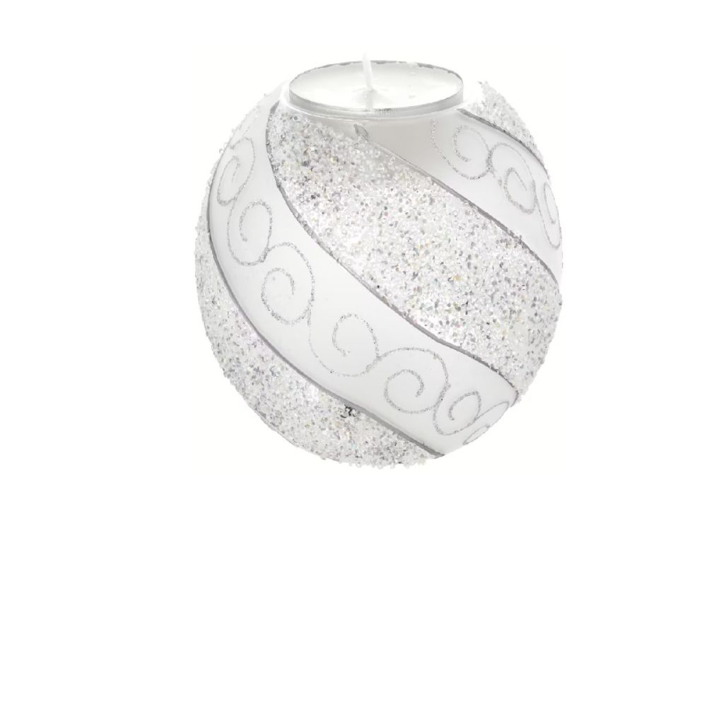 Bagutta Sfera Glitterata Argento e Tealight