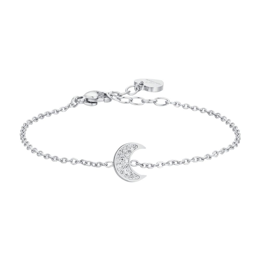 Luca Barra Bracciale Acciaio Luna e Cristalli