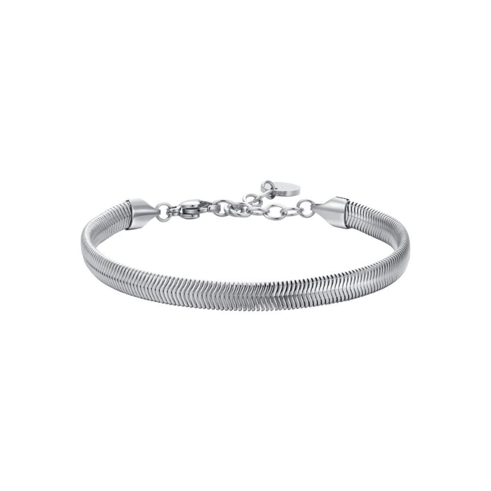 Luca Barra Bracciale Acciaio Maglia 5X2 mm