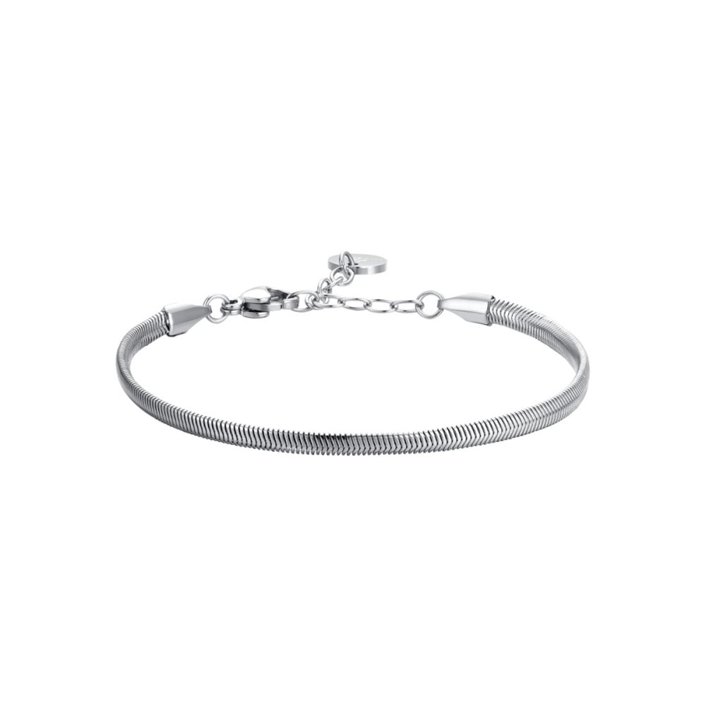 Luca Barra Bracciale Acciaio Maglia 3X2 mm