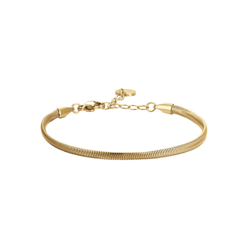 Luca Barra Bracciale Acciaio Gold Maglia 3X2 mm