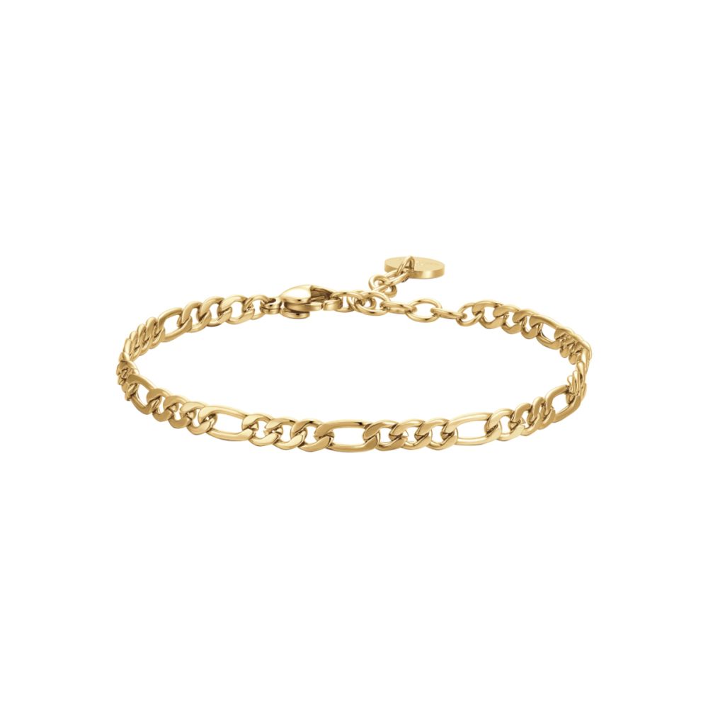 Luca Barra Bracciale Acciaio Gold Maglia 3+1 4 mm